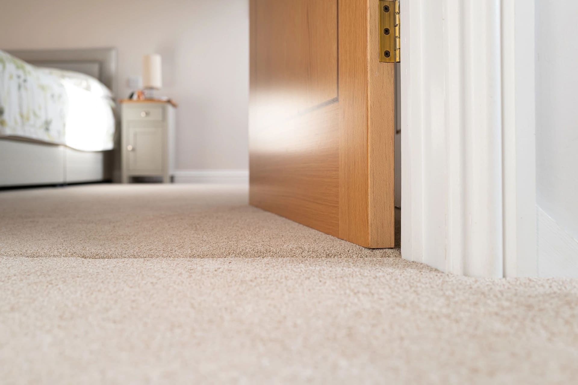 New carpet in a bedroom